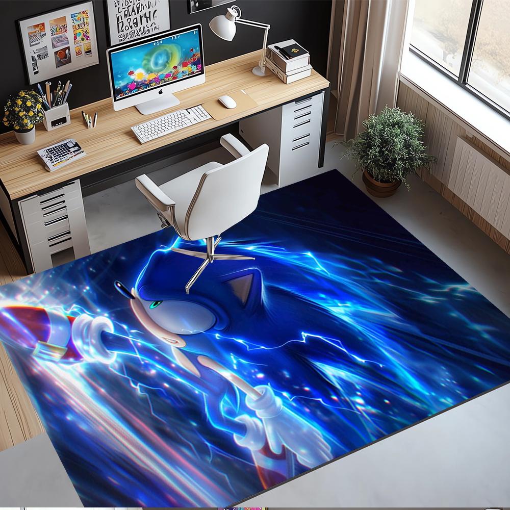 Sonic Printed Carpet,Rug,for Office Chair Living Room Bedroom Kitchen Room Decor Gifts.
