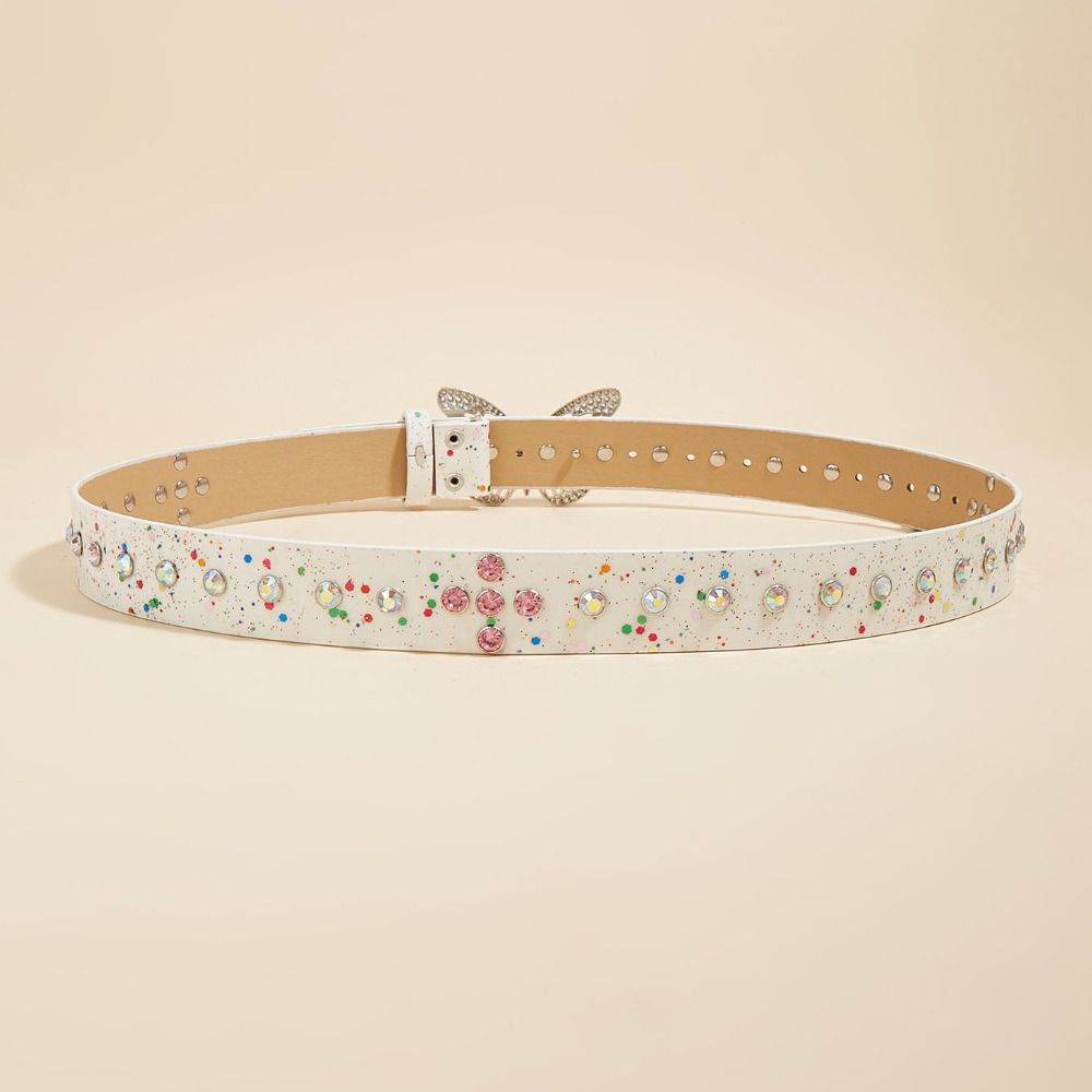 Adjustable Butterfly Rhinestone Belt Punk Waist Belt Elegant Butterfly Waistbands  Dress Decoration