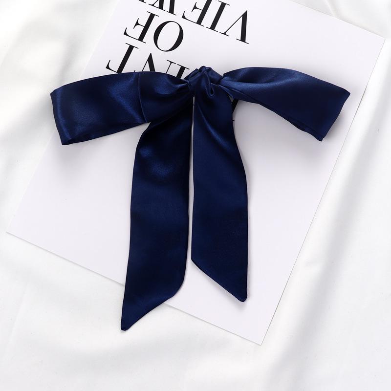 2024 Spring/Summer Women's Silk Scarf Headband: Thin, Narrow, Solid Color Ribbon for Ponytail, Bag, or Bow Tie Use