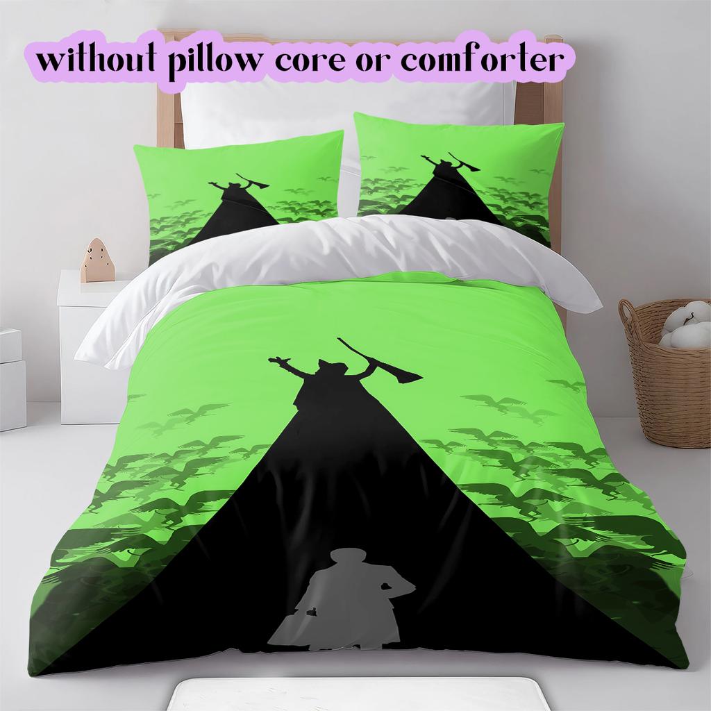 The Wicked Witch Alice Pattern Bedding Quilt Set Quilt Cover Pillowcase Home Decoration Birthday Gift (1 * duvet cover + 2 * pillowcase, without core