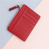 Wallet Mini PU Leather Card Holders Credit Cards Slots Purse Men  Women Zipper Coin Pocket Short Wallet