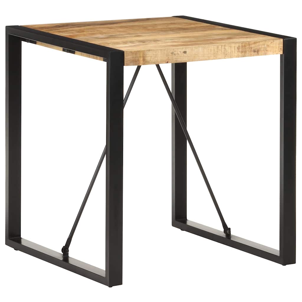 Dining Table 70x70x75 cm Rough Solid Mango Wood