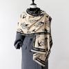 Imitation Cashmere Scarf Swallow Auspicious Cloud Simple Wind Printing Women's Double-sided High-end Warm Shawl