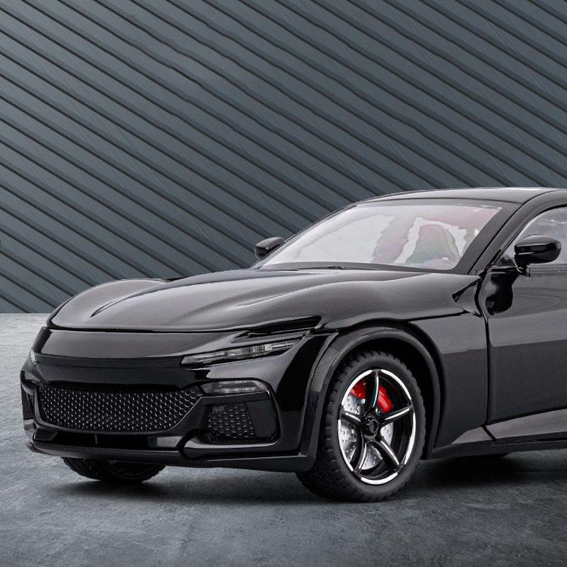 1:24 Purosangues FUV SUV Alloy Sports Car Model Diecast Metal Racing Car Vehicles Model Sound and Light Simulation Kids Toy Gift