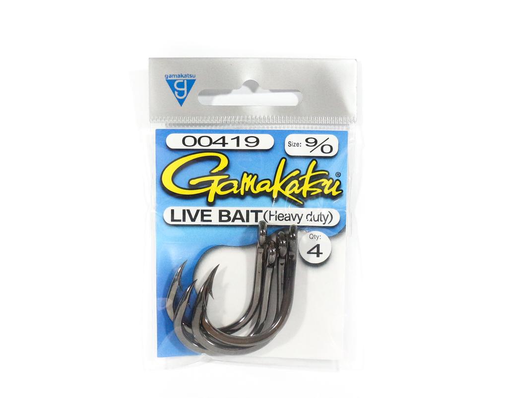 Gamakatsu Live Bait Heavy Duty Size 9/0 ,4 Per Pack (5505)
