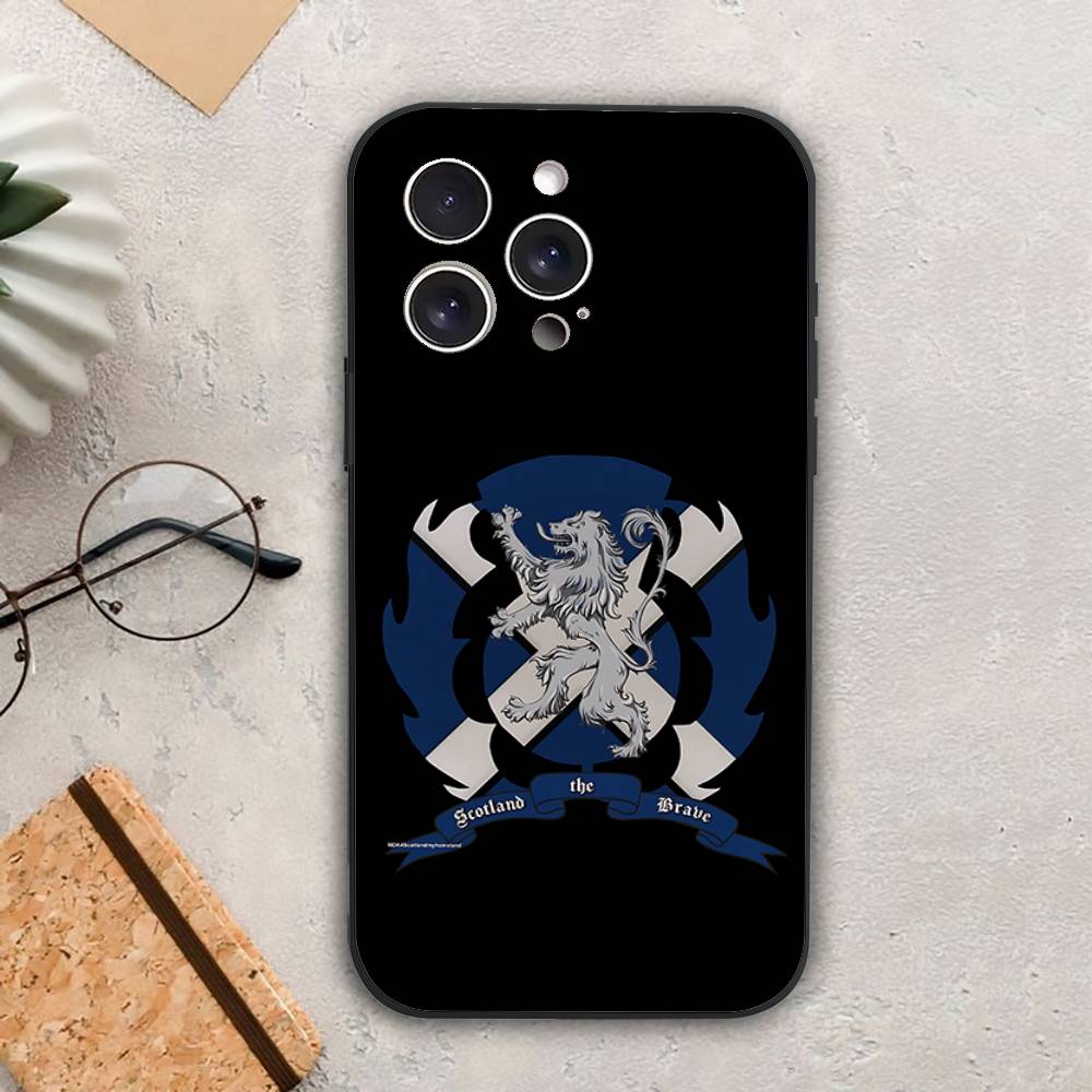 Шотландия Шотландский Флаг Чехол для Телефона Для Iphone 16 15 11 13 14 Pro Max 7 8 Plus X Xr Xs Max 12mini Черный Чехол
