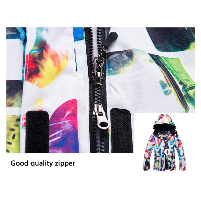 Зимний лыжный костюм для женщин, толстая теплая лыжная куртка, водонепроницаемое ветрозащитное пальто для катания на лыжах и сноуборде