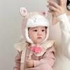 Windproof Cartoon Bear Baby Hat Plush Trendy Baby Beanie Cap Cute Earmuffs Toddler Cap  Gifts