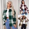 Flannel Long Sleeve Shirts For Women Casual Plaid Button Down Plaid Shirt Tops 2022 Fall Lapel Shacket Jacket Coats