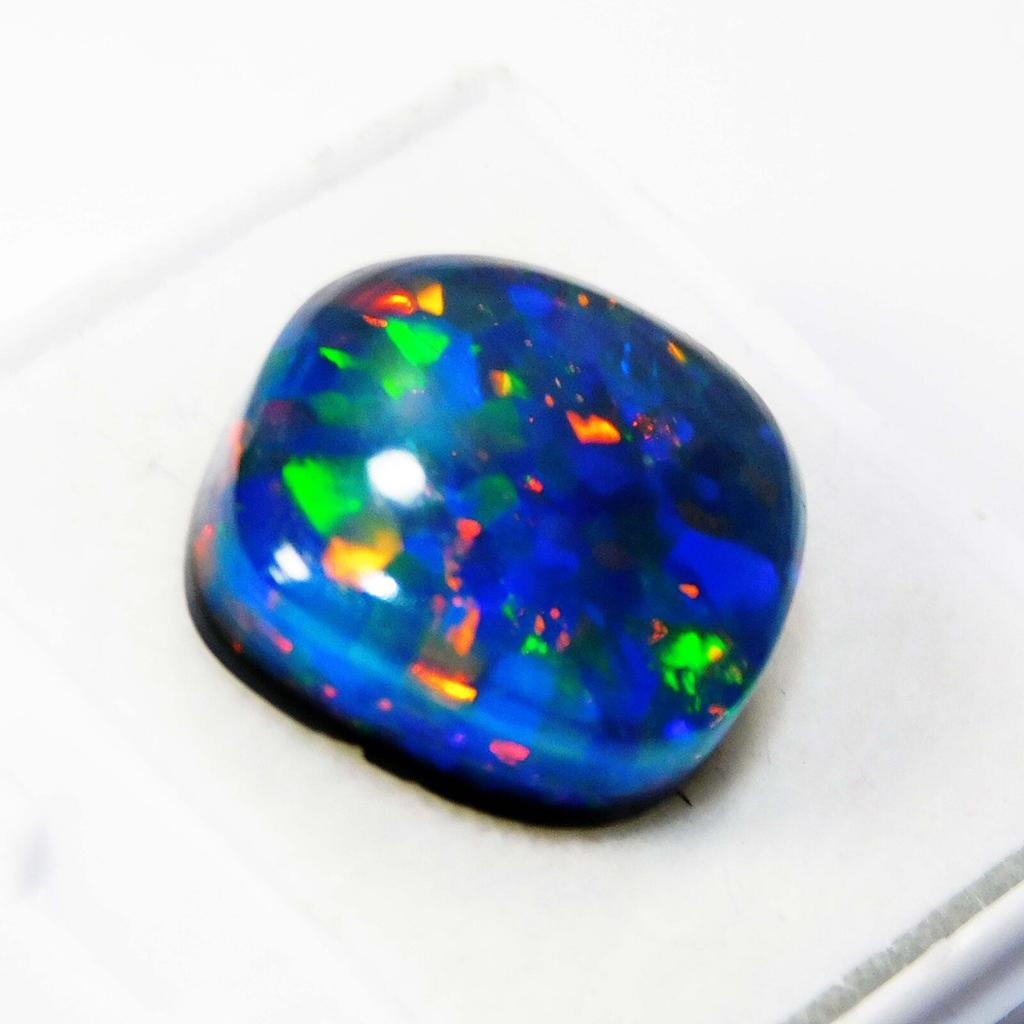 Lab-Created Opal Loose Gemstone 12 ct Doublet Fire Cabochon Multicolor for Jewelry Making and Crafts