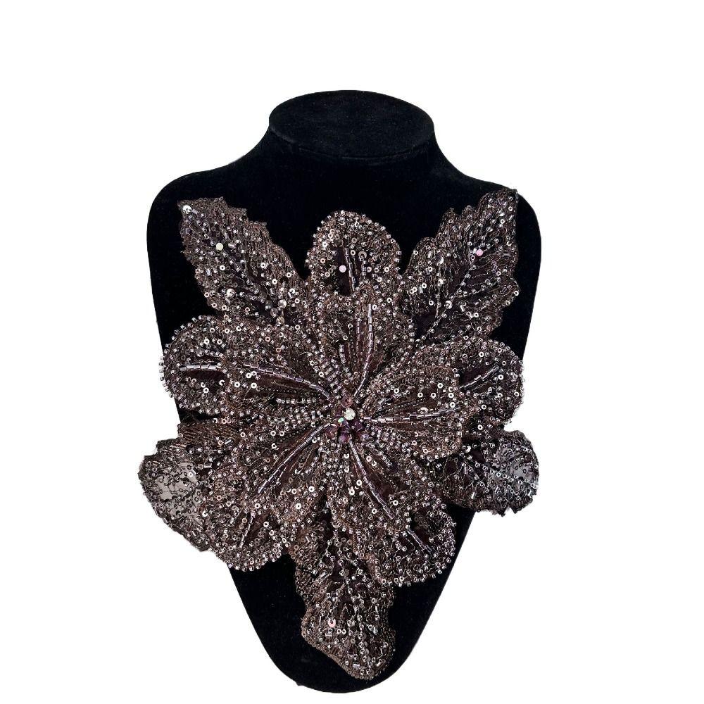 Блестящий Цветок Многослойные Аппликации Брошь для Одежды Аппликация для Одежды Нашивки для Одежды Женщины