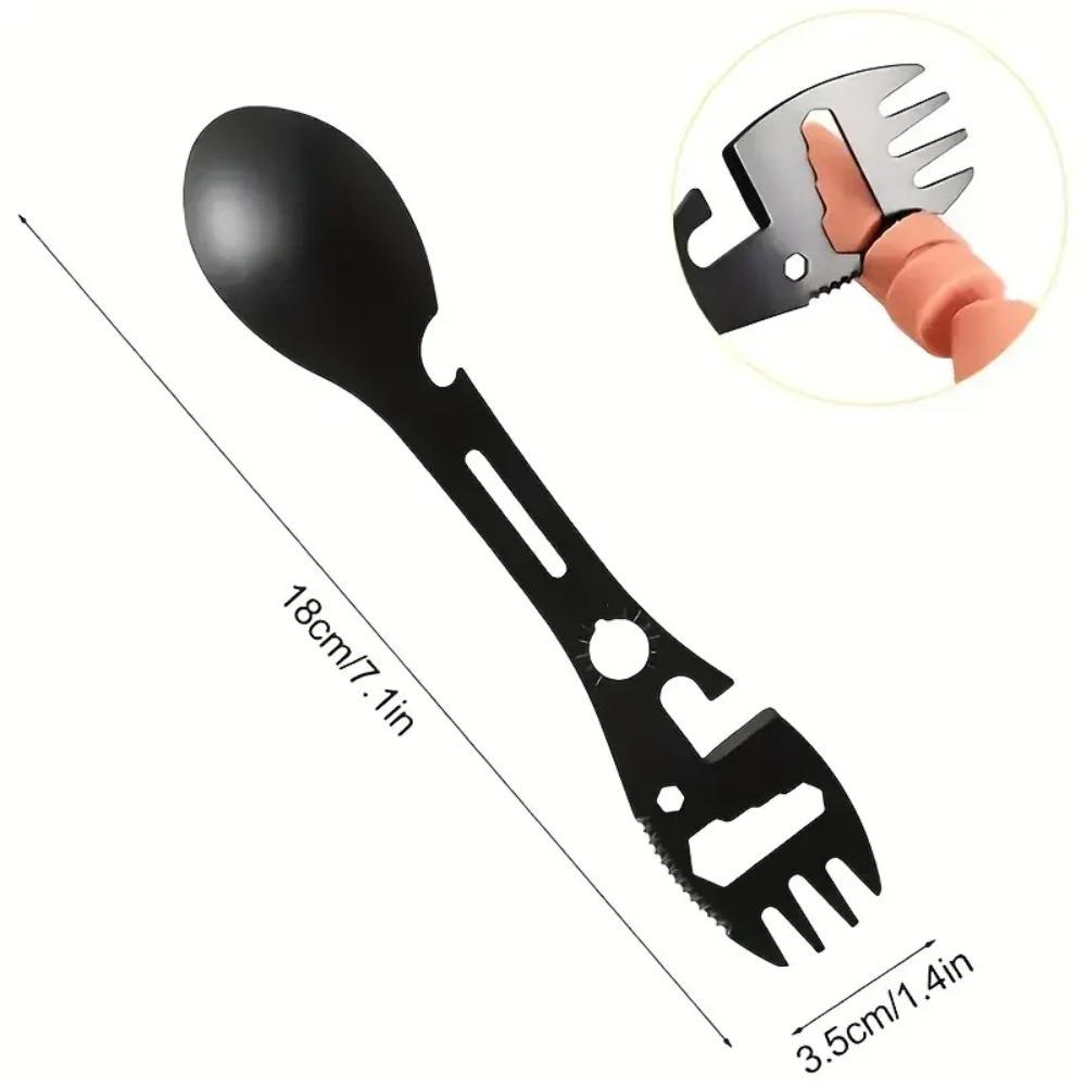 2026 NEW Multifunctional Whistle Outdoor Camping Survival Spork Kitchen Multifunctional Wrench Bottle Opener Spoon. 4