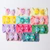 New baby headscarf combination, cute baby soft bow flower headband, children's accessories