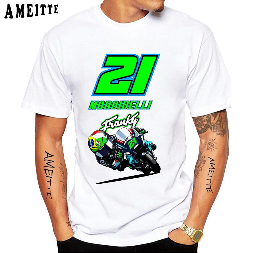 Franco Morbidelli 21 GP Race Sport T-Shirt Summer Men Short Sleeve Hip Hop Boy Casual White Tops Man Motorcycle Ride Tees