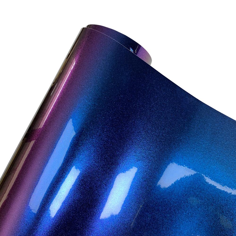 Автомобильная пленка-хамелеон, виниловая обертка, фиолетово-синяя наклейка, тянущаяся, с воздухоотводом, сделай сам, наклейки для автомобилей, мотоциклетные аксессуары