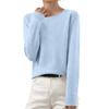 Women's Autumn And Winter Fashion Long-sleeved Basic Crew-neck Loose Pullover Sweater Top