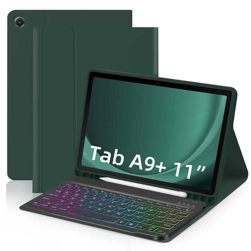 Защитный кожаный чехол-клавиатура Bluetooth для Samsung Tab A9+ и A11+ 11-дюймовый S9FE A8