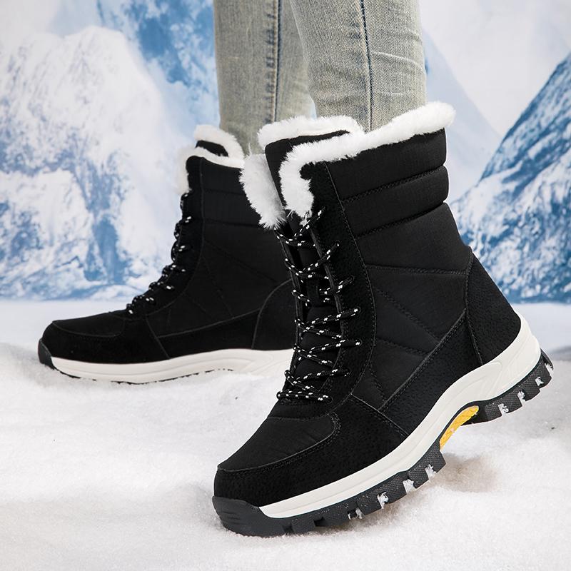 TUINANLE Boots Women Non Slip Winter Snow Boots Platform Warm Ankle Boots