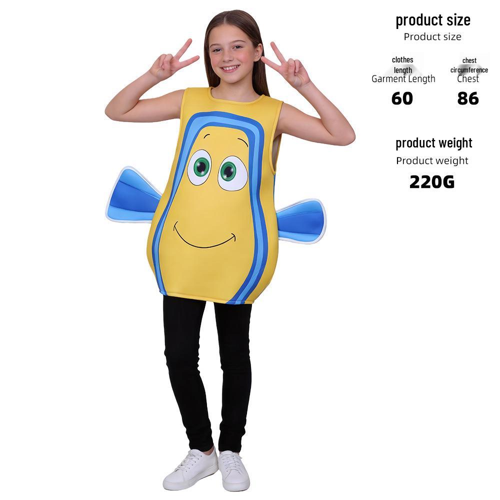 Kids' Clownfish Costume - Ocean Animal Cartoon Cosplay for Halloween