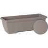 Jardiniere - GARDEN ID Teramo - Taupe 60 cm - Solidité - Réserve d'eau intégrée - Recyclé &amp; 100% recyclable - Volume pour plantes