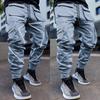 Men's Spring and Fall Work Pants High Waist Straight Printed Micro Elastic Casual Pants
