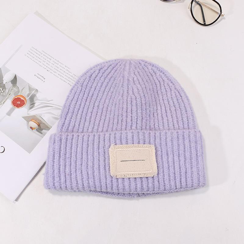 Hats for Women In Autumn and Winter Warm Face Showing Small Wool Hat Big Head Versatile Ear Protection Knitted Hat Student Korean Style Cold Hat Men