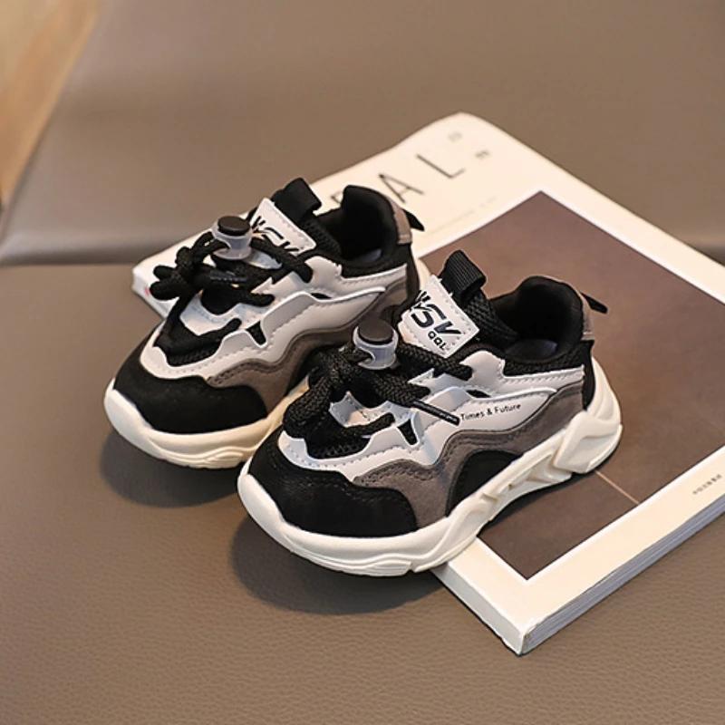 Fashion 2024 Baby Chunky Shoes Girl Sports Shoes Toddler Boy Fashion Solid Color Sneakers Kids Casual Breathable Running Shoes