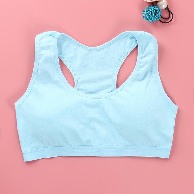 Удобный хлопковый тренировочный бюстгальтер для возраста 8-14 лет с бесшовным кружевным дизайном в нескольких цветах