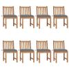 VidaXL Set of 8 Garden Chairs with Cushions, Patio Seats, Dining Chairs, Outdoor Patio Furniture, 3073158