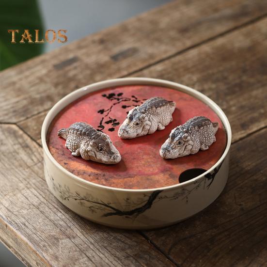 Чай с фиолетовым песком и крокодилом, домашнее животное, украшение ручной работы для домашнего офиса, чайного стола, чай кунг-фу, анимированная фигурка, статуя, орнамент, подарок для любителя чая