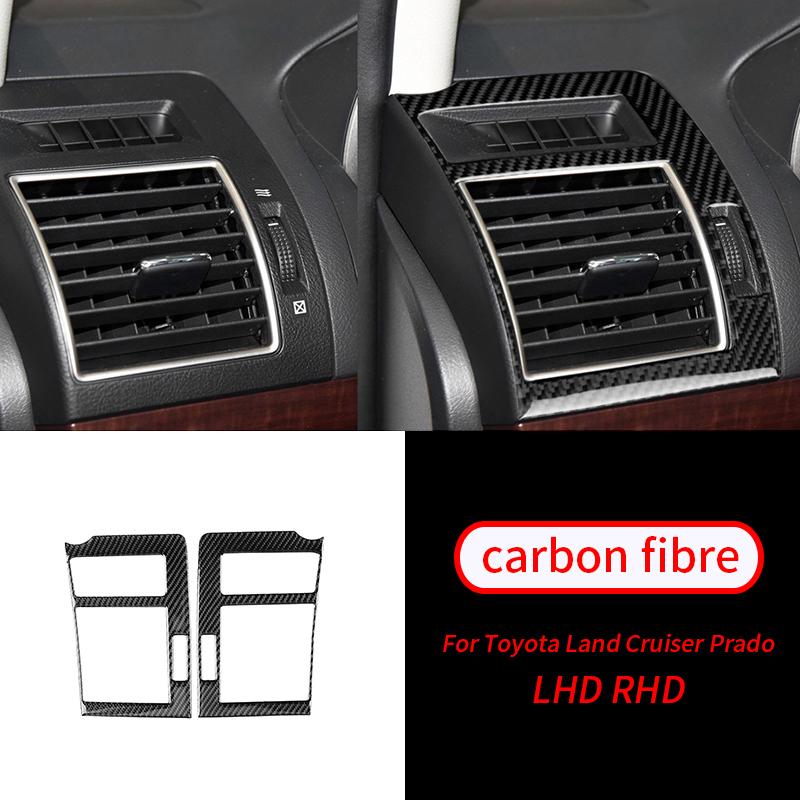 Для Toyota Land Cruiser Prado Gen Мягкий карбоновый рычаг переключения передач, панель управления стеклоподъемником, воздухозаборник, салон автомобиля