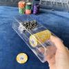 Poker Chips Box Acrylic Fine Chips Transparent Box Casino Gambling Chips Storage Case With Covers Coin Collection Holder Boxes
