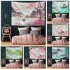 Office Living Room Tapestry Chinese Lotus Print Hanging Cloth Home Wall Decoration Tapestry