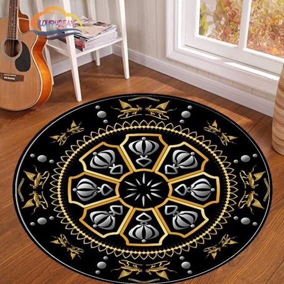 Круглый ковер с рисунком солнца в виде пентаграммы, Коврик «Ловушка сатаны-дьявола», Белая пентаграмма на черном ковре, Сверхъестественный ковер, Рунический ковер