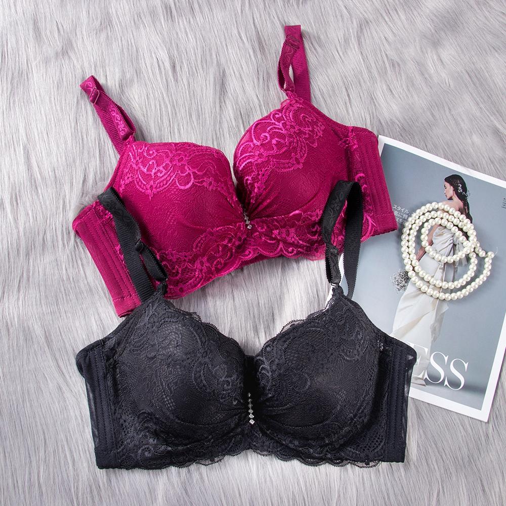 Women's Bra Plus Size 80-105 C/D Push Up Bralette Bra  Sexy Lace Intimates Lingerie Undrwear Underwire Bra