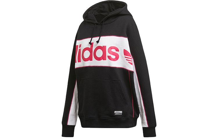 Adidas Originals Sweatshirts Women's Black Hooded Moderate Regular FH7564
