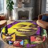 1pc Shrek3 Print Round Carpet Chair Round Carpet Suitable for Bedroom Living Room Home Decorative Carpet