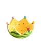 Creative Watermelon Fruit Bowl Ceramic Fruit Fork Set, Large Capacity Coffee Table Fruit Dish with Cute Decor for Living Room