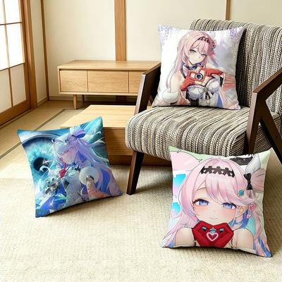 COOL DDenia Hiyuki WuWa Wuthering Pillow Case Pattern Printed Pillowcase For Living Room Sofa Cushion Cover
