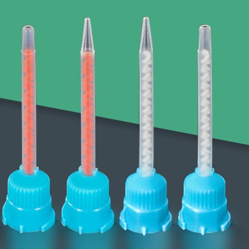 Упаковка из 10 статических смесительных насадок Эпоксидные смесительные насадки Трубка для бесшовного нанесения AB-клеёв В различных клеевых задачах