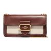 COACH Morgan Canvas With Calfskin Shoulder Bag, Crossbody Bag Large Women's Red & Beige CH738-IMNAM