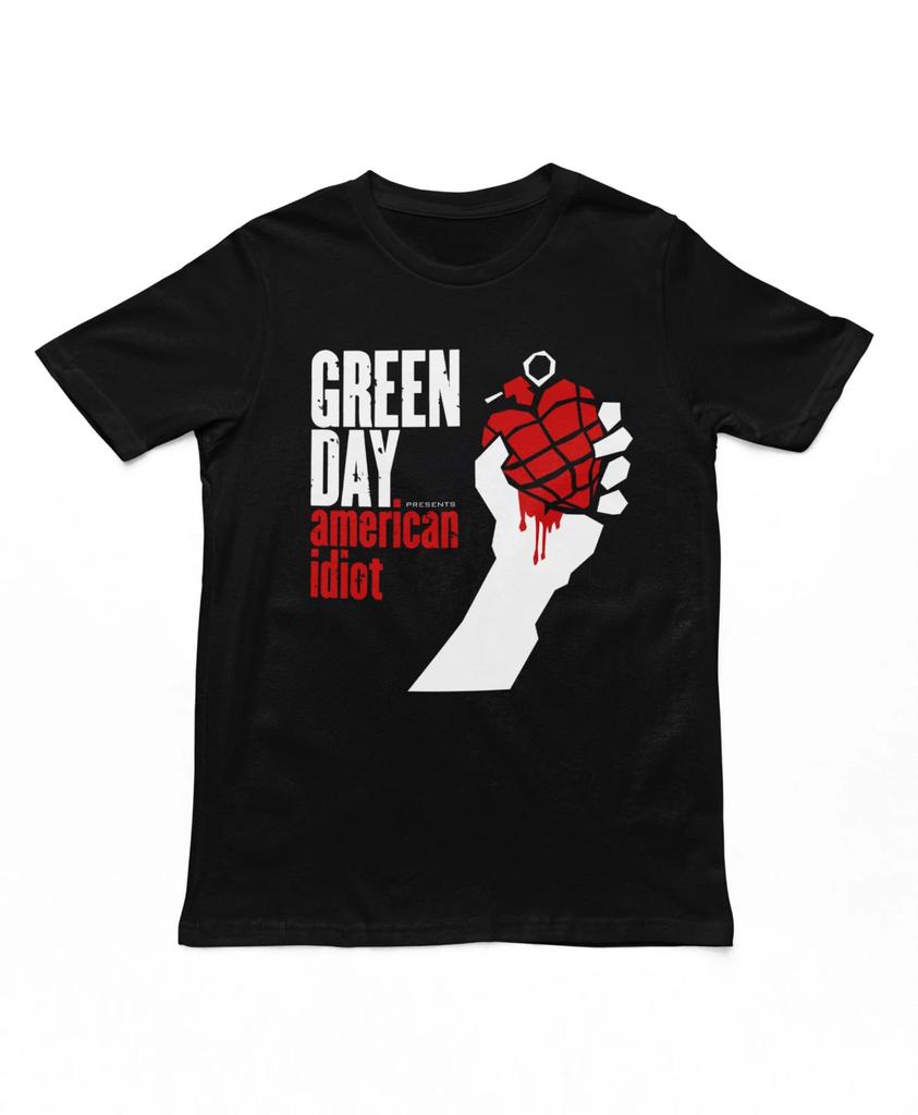 Green Day Футболка American Idiot Мужская Рок-музыка Классическая Банда Новая Черная