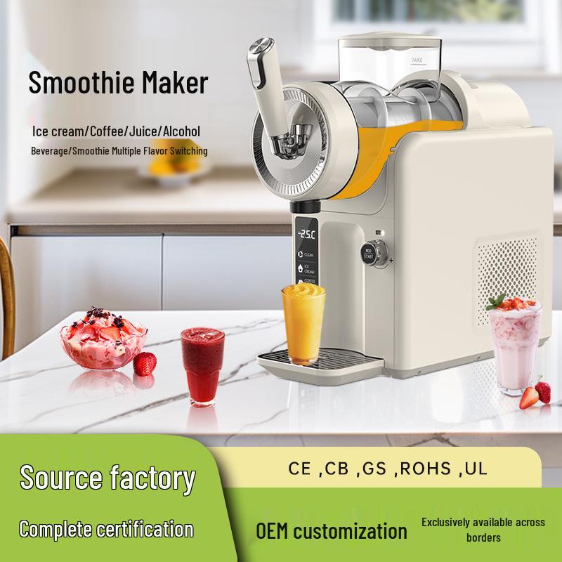 Компактная машина для таяния снега и приготовления мороженого: Многофункциональная функция самоочистки для молочных коктейлей, смузи и ледяных напитков.
