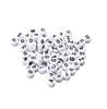 White Round Beads with Black Letters - 26-Letter Set for DIY Necklace & Phone Chain Accessories