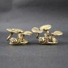 Retro Brass Snail Ganoderma Lucidum Creative Incense Insert Ornament Nafu Tea Pet Handicrafts Antiques Miscellaneous Small Copper Ware