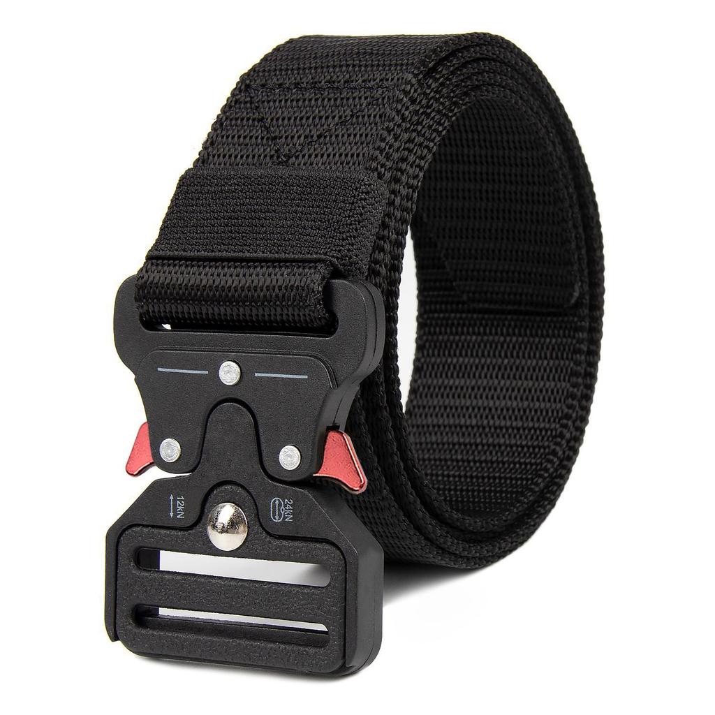Men's Tactical Nylon Quick-Release Elastic Belt - Outdoor Leather Canvas Style