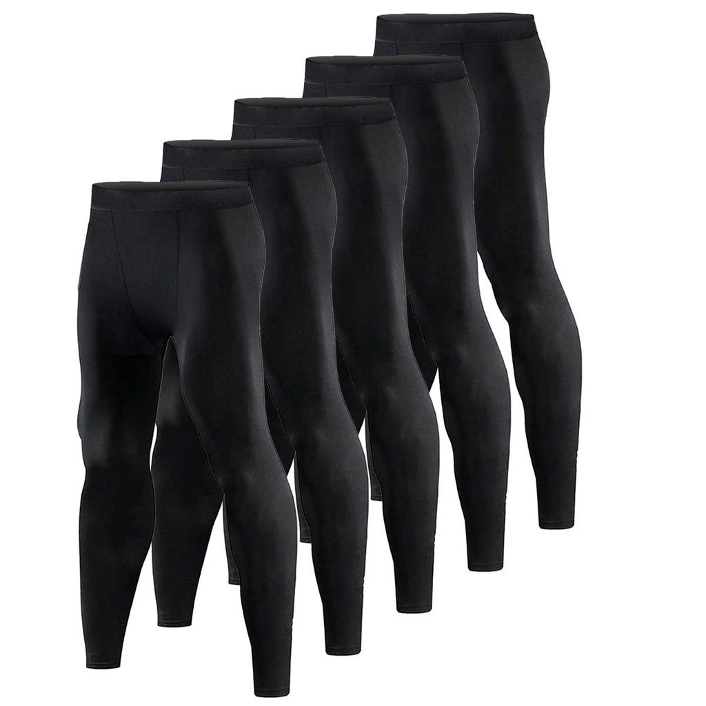 5, 4, 3, 2 или 1 упаковка мужских компрессионных брюк, колготок, леггинсов, спортивного нижнего слоя для бега, занятий спортом, тренировок, активного отдыха