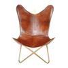 Arm Leather Butterfly Chair-Handmade Indian Home Decor Удобное кресло