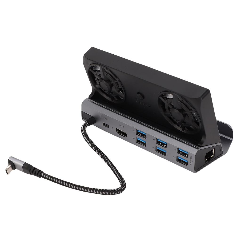 Док-станция для игровой консоли Steam Deck 9 в 1 RJ45 1000 Мбит/с HD мультимедийный интерфейс 2.0 4K при 60 Гц USB 3.0