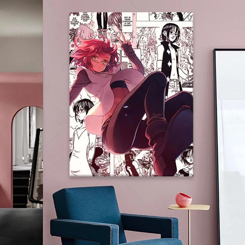 Рамка из цельного дерева, Gowther, семь смертных грехов, персонаж мультфильма, шитье, комиксы, украшение для дома, холст, картина, декор для гостиной, художественный постер